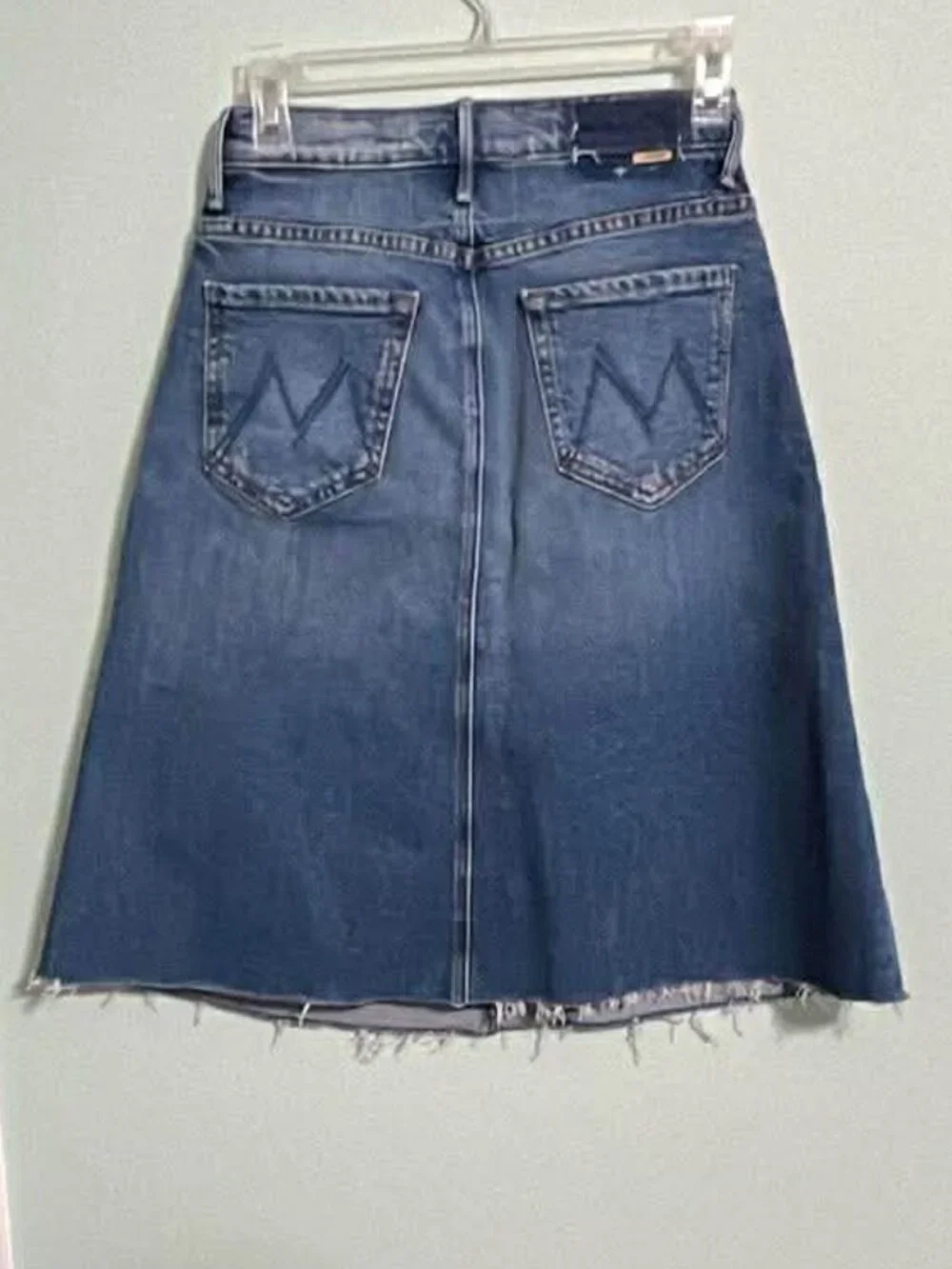 Mother Women's The Circle Midi Fray Skirt Size 25 in Dream Team Color - Picture 7 of 8